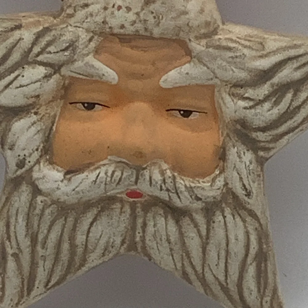 Ceramic Santa Star Ornament